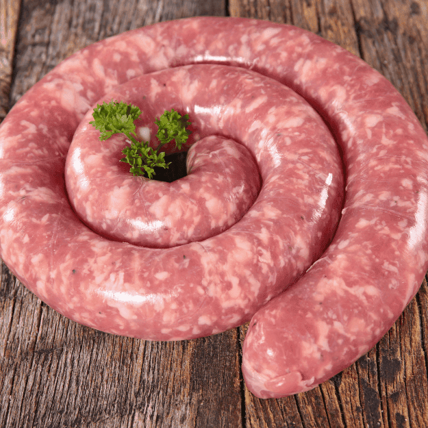 Sausage made from ground beef