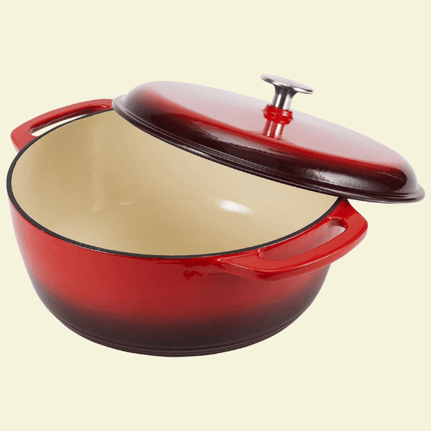 Amazon Basics 6-Quart Enameled Cast Iron Dutch Oven
