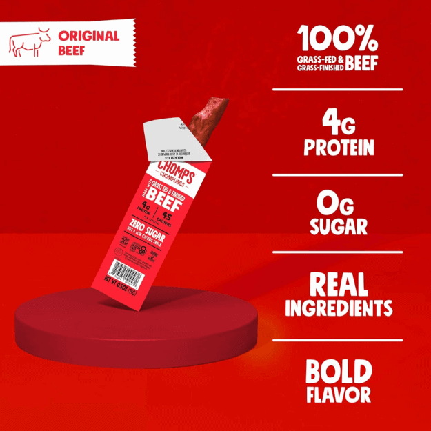 Chomps Grass-Fed Beef Snack Sticks