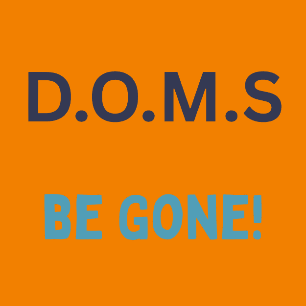 An image saying "D.O.M.S be gone" denoting the improved muscle recovery from consuming bone broth