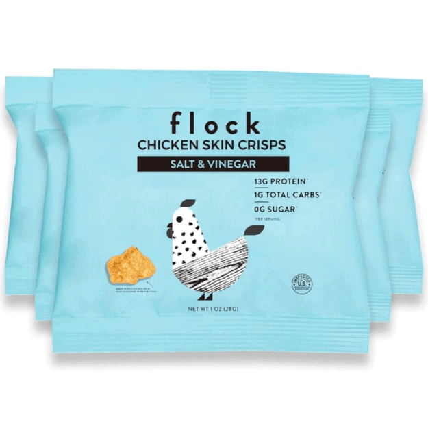 Flock Chicken Skin Crisps – Salt & Vinegar