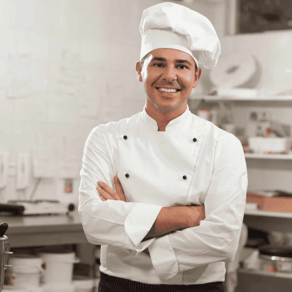 A butcher depicting butcher's pork terms