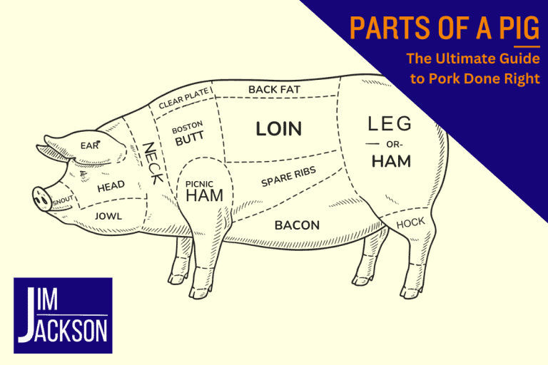 An image showing the butchery parts of a pig